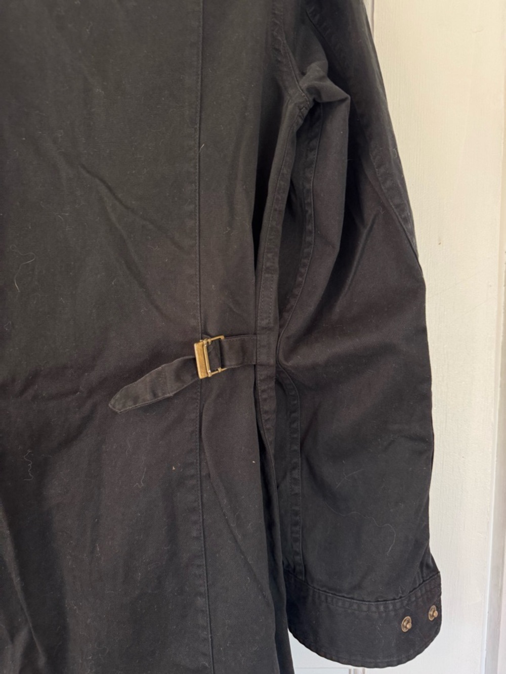 Black Long Button-Front Shirt Dress - Women's - Picture 5 of 6